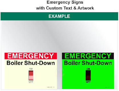 Custom Glow in the dark Emergency signs