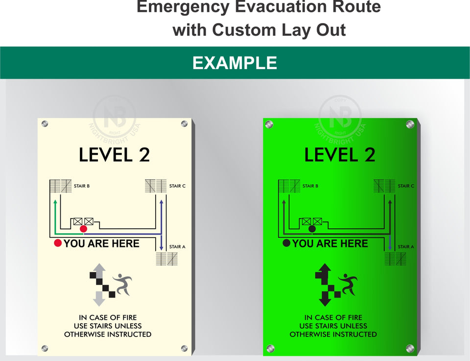 Photoluminescent Evacuation Maps